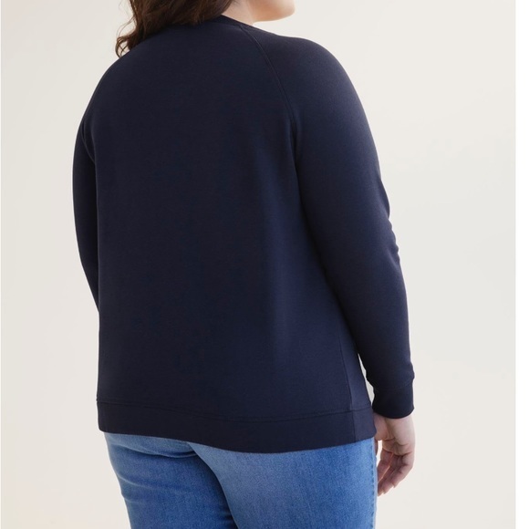 New Cotton Blend Navy Sweatshirt - Picture 4 of 8